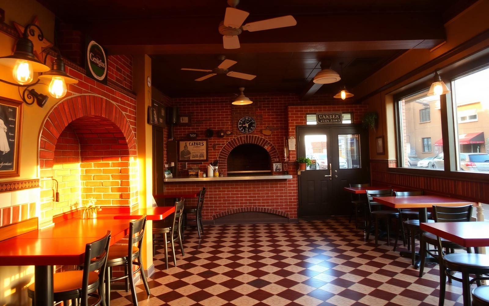 Sal Vito Pizza dining room interior in the Ritz Center, Voorhees NJ